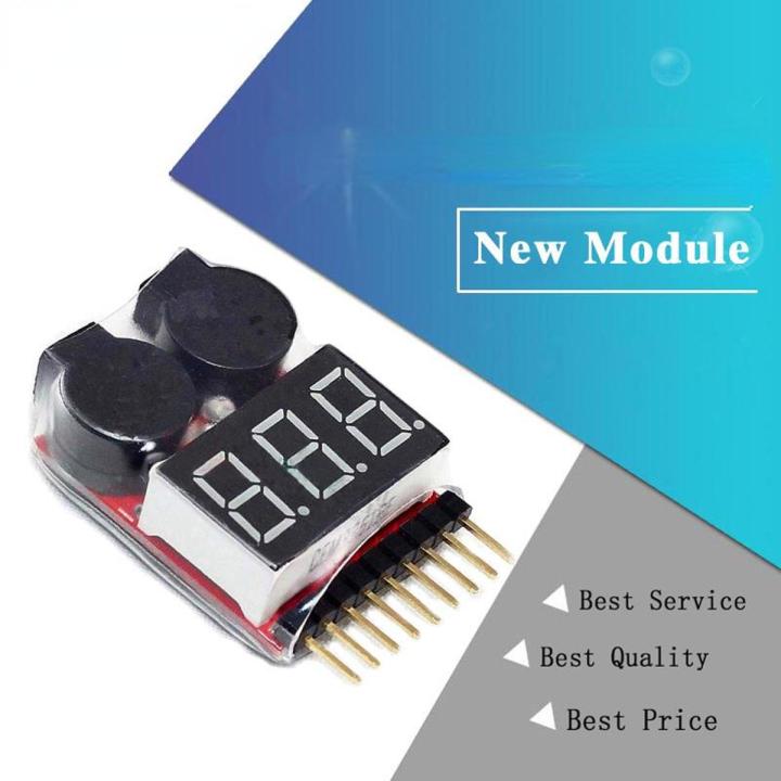 1pcs 1-8S LED Low Voltage Buzzer Alarm Lipo Voltage Indicator Checker Tester