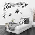 jm8062 Black Flying Butterfly Wall Stickers for Living room Bedroom Tv Sofa Background Window Glasses Home Decals Art Murals Home Decor. 
