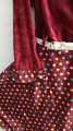 Velvet umbrella frock for girls. 