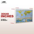 World Map in Urdu | HD Picture printed on 115 grams Matte Paper 30*40 inches. 