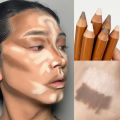 【No-profit】 Matte White Highlighting Contouring Stick Brightening Skin Tone Concealer Pencil 2 IN 1 Smooth Matte Bronzers Makeup Pencil. 