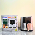 Philips XXL 10L Digital Air Fryer | 1500W Power for Oil-Free Cooking | Best Multifunctional Family Air Fryer with Touch Control | Adjustable Temp & Timer, Visible Window, Stainless Steel | Ideal for Baking, Pizza, Chicken & More | Energy Efficient,. 