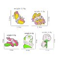Funny Ribbon Hot dog Pizza Toothpaste Toothbrush Brooches Miss U , Want U Enamel Pin Shirt Lapel Badge Jewelry for Women Gifts. 