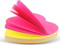 Pack of 1 / 100 Sheets - Heart Shaped Multicolor Sticky Notes, Writing Pads 3X3 inch. 