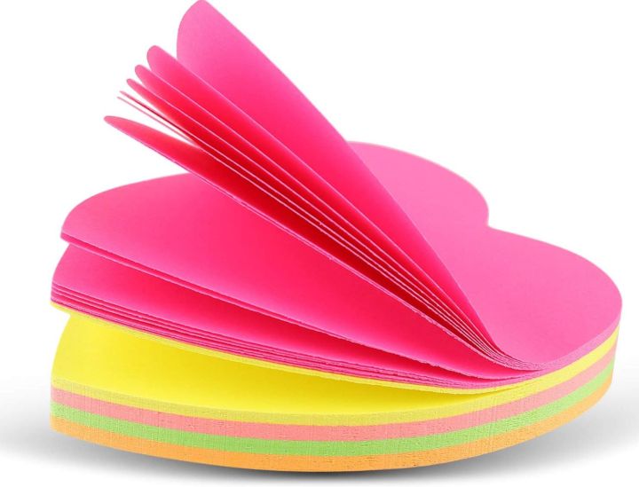 Pack%20of%201%20/%20100%20Sheets%20-%20Heart%20Shaped%20Multicolor%20Sticky%20Notes,%20Writing%20Pads%203X3%20inch%20-%20Image%204
