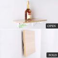 2 Pcs Sturdy Folding Shelf Brackets, Heavy Duty White Metal Triangle Table Bench Folding Shelf Brackets, Folding Shelf Hinge Wall Mounted,Available in 4 Sizes:12/14/16/18inches. 
