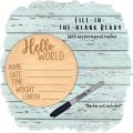 Wooden Baby Announcement Sign New 15 cm Hello World Newborn Welcome Sign Birth Baby Name Plaques. 