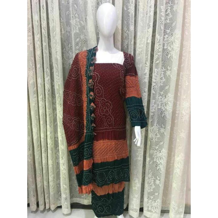 Handmade Lawn Chunri 3 Piece Dress