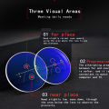 2 In 1 Progressive Multifocal Lens Reading Glasses, Suitable for Hyperopia and Myopia, with Graded Anti Blue Light Automatic Adjustment for Long Vision Glasses 100~ 400. 