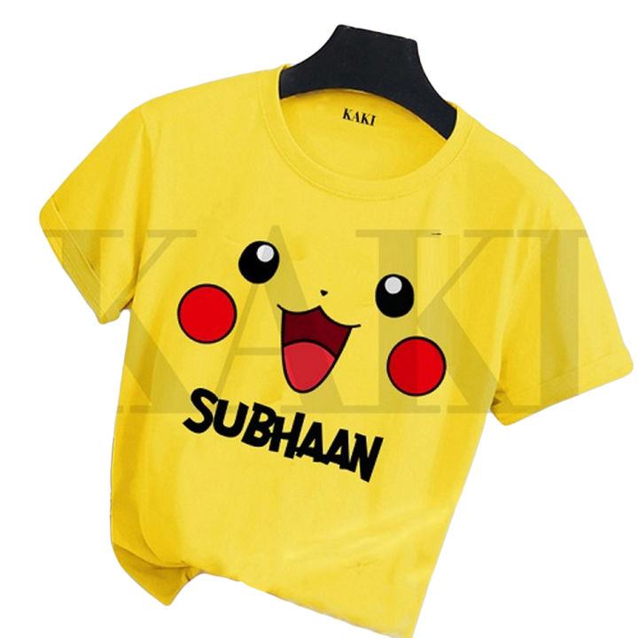 "Customized" Pokemon Pikachu T-Shirt for Kids Boys Girls
