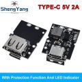 Type-C / Micro USB 5V 1A 2A Boost Converter Step-Up Power Module Mobile Power Bank Accessories With Protection LED Indicator. 