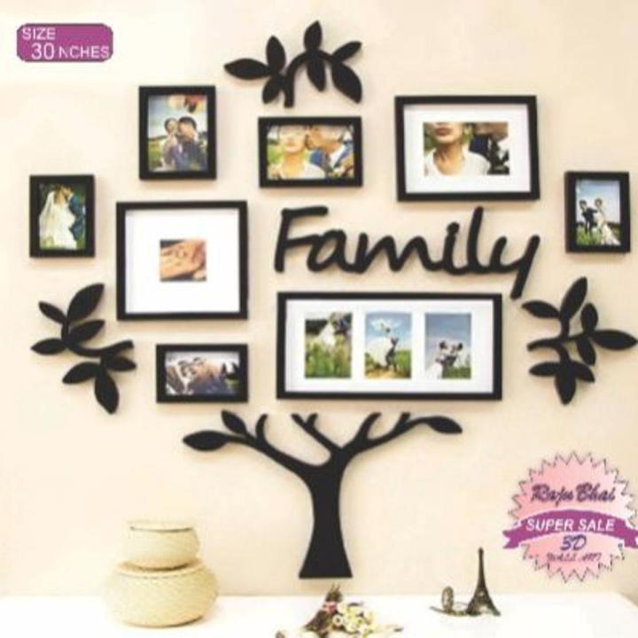 3D Wooden Wall Family Photo / Picture Tree With Picture Large Size Frames, Wooden Family Tree Photos Frame, Modern home decor Home Decore Stylish Wall Design Home Decoration Wall Hanging Wall Art For Gifts Wall Sticker Sets Decoration For Home Decor