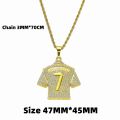 HNSP Cristiano Ronaldo 7 Messi 10 Jersey Full Zircon Pendant Chain Necklace For Men Boy Soccer Fans Hip Hop Jewelry accessories. 