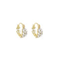 Light luxury niche Douyin super flash zircon wheat ear stud earrings earrings instide high-end design earrings earrings. 