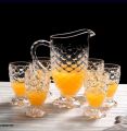 DELISOGA Glassware 1.85 Liter Water Jug - Pitcher- High Borosilicate Glass. 
