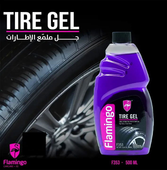 Flamingo Tire Gel, Tire wax, Tire polish Shiner For Cars and Bikes 500ml