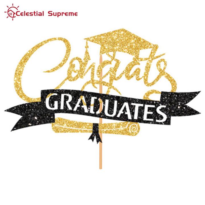 Graduation Cake Decorations 2024 Graduation Cake Topper Congrats Grad Party Decor Supplies for Birthday Celebration Graduation Cake Accessories