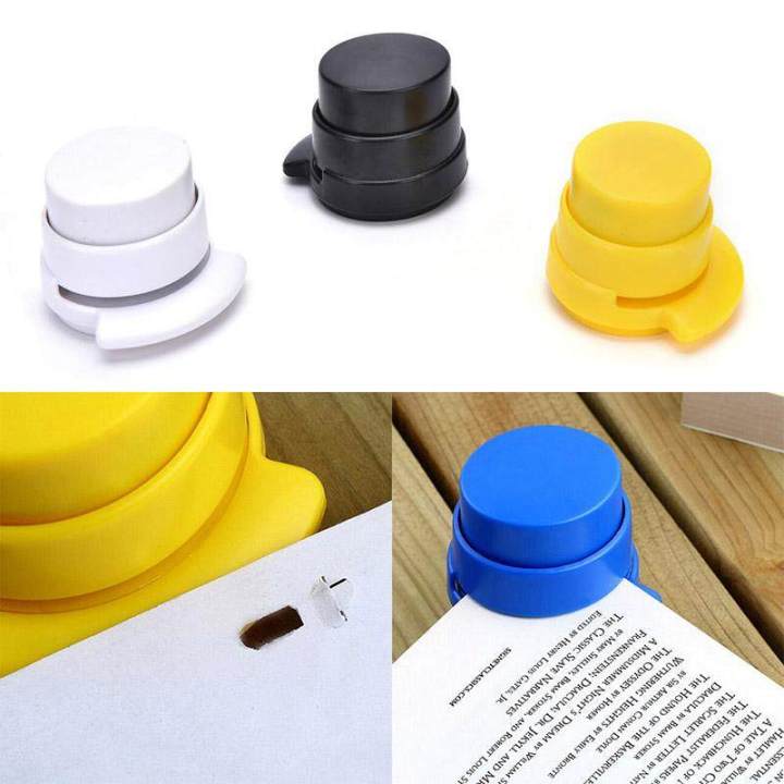 1X Office Home Staple Free Stapleless Stapler Paper Binding Binder Paperclip,
