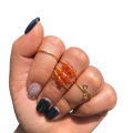 5Pcs Single Coil Spiral Glass Beads Copper Rotate Anti-stress Opening Fidget Rings for Daily Life. 