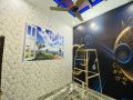 3D Wallpaper for Room/Office/Shop Bricks/Floral/Wooden designs. 