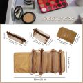 Detachable Cosmetic Bag, 4 in 1 Portable Mesh Makeup Bag, Hanging Roll Up Travel Toiletry Bag, Water Resistant Makeup Organizer Pouch, Hanging Toiletry Bag (Khaki). 