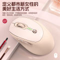 T - Wolf Ray Wolf Q7 Wireless Mouse Dual-Mode Charging Mute Office Cute Pink Usb Bluetooth Mouse Private Mould. 