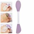 Double Headed Silicone Face Mask Brush Cleansing Brush 2-in-1 Facial Applicator Tool for Mud Masks, Creams and Lotions | Soft Silicone Scraper & Skin Exfoliation Brush Double Headed Silicone Face Mask and Cleansing Brush. 