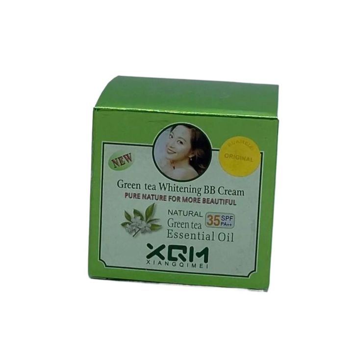 Green Tea Whitening BB Cream - Natural Green Tea Essential Oil -  Covers Redness and Imperfection - Best BB Cream for Girls and Women - Perfect for All Types of Skin