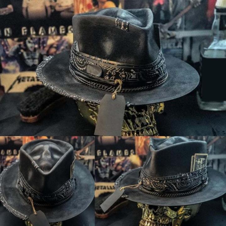 Creepy Cowboy Hat Halloween Costume Hat Western Style Hat Skull Cowboy Hat Stylish Ornament Halloween Cowboy Hat