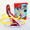 Musical Spider Man And Duck Roller Coaster Track Set With Tiny Penguin Toys With Lights & Sound. 