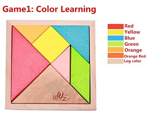 Wooden Tangram Puzzles for Kids Wood Intelligent - Educational Toys ...