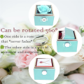 Rose Ring Box Velvet Jewelry Box Eternal Rose Jewelry Box Rotates 360° Valentine'S Day Mother'S Day for Romantic Gifts Lake Blue. 
