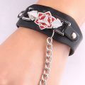 Anime Naruto Shippuden Konoha Leaf Village One Piece Attack on Titan BLEACH Black Butler FAIRY TAIL Logo Bracelet Ring Punk Rive. 