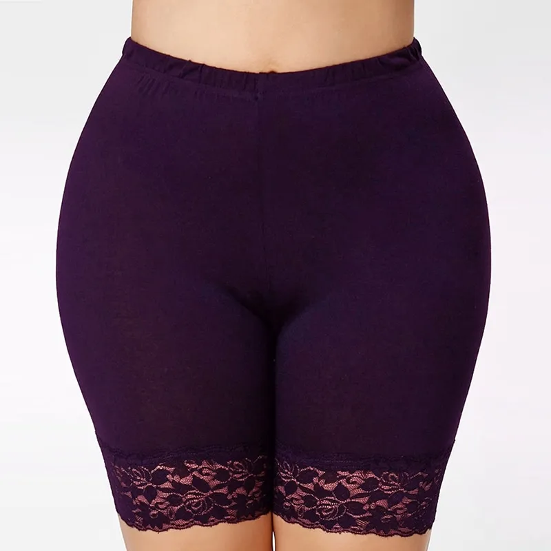 HOT 5XL Women Short Leggings With Lace Trim Under Skirt Pants High Waist Solid Soft Stretch Female Panties Short Bottoming Daraz.pk