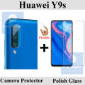 Huawei Y9s Tempered Glass Screen Protector Polish Glass + Back Camera 9H Gorilla Flexible Protector For Huawei Y9s. 