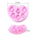 Ice Cube Tray Reusable 6 Grids Fast Cooling Ring-shaped Ice Mold. 
