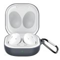 For New Samsung Galaxy Buds Live/Pro Solid Color Anti-fall Earphone Protective Case with Hook. 