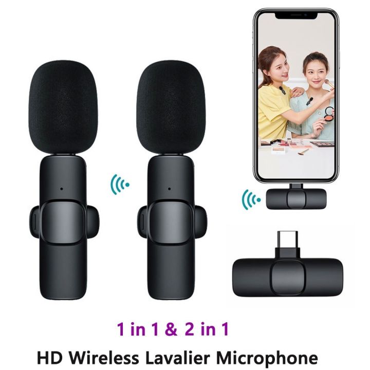 K9 Dual Wireless Microphone For Android Type C & Apple_iPhone For Live Streaming Vlogging Recording and Live Interviews Live Game Video Shooting Streaming Vlogging Type C Android, IOS Lightining K9 Dual Mic
