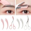Curved Moon Eyebrow Repair Tool with Eyebrow Comb Eyebrow Cutting Eyebrow Beauty Makeup Sorting Set Eyebrow Scraper Accessories. 
