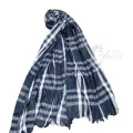 linen check black white stole scarf / hijab. 