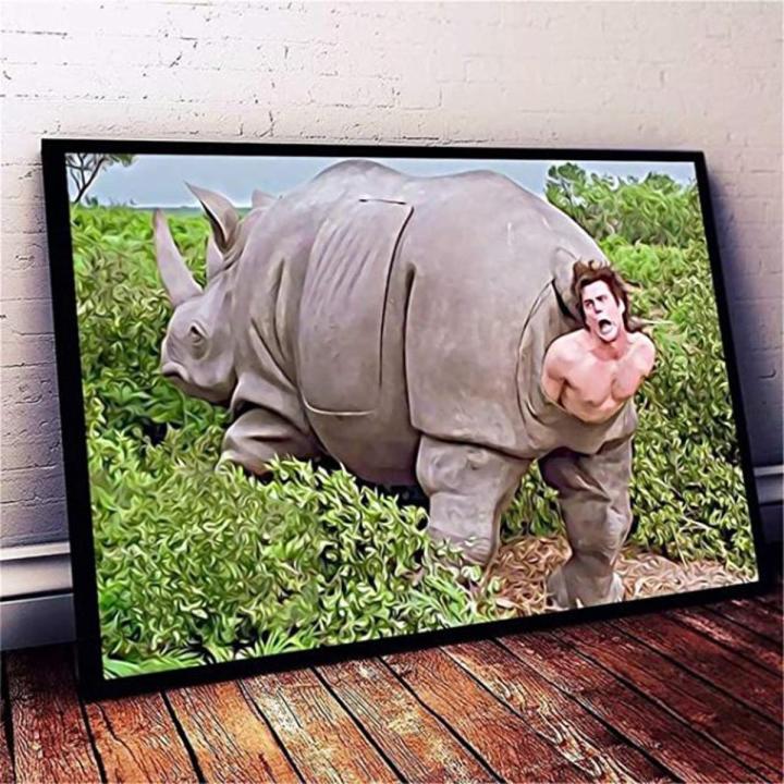 Wall Art The Rhino In Ace Ventura Poster Canvas Artwork Prints Painting Art Prints Picture Decoration Living Room Decor