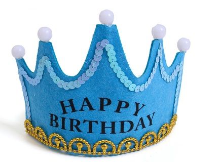 Birthday caps, LED caps, LED crown caps for a birthday, LED Fabric Crown Birthday Hats for Children, Birthday accessories, LED Light Up Birthday Hat Happy Birthday Crown Cap Headband For Birthday Party Decoration. KS
