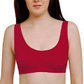 Non-Padded Soft Air Bra for Women - Lace Detail, Solid Pattern, Free Size (36-42). 