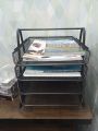 4 Layer Document DeskTray made with Metal Wire Mesh Paper Tray Desk Organizer Rack Office A4 File Holder. 