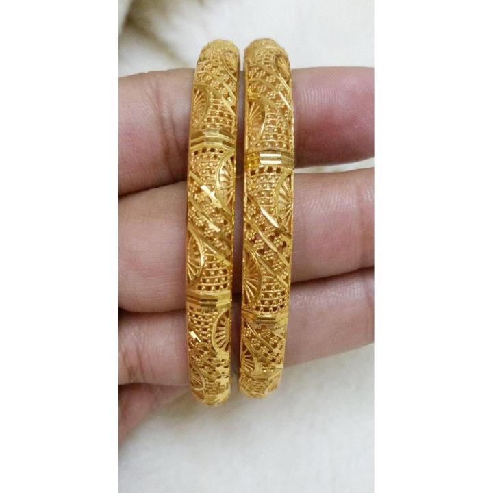 Real Gold Design Bangles set of 2 Pcs