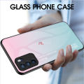 PlusCase for OPPO Reno6 Pro 5G Case Glass Hard Gradient Painted Shockproof Phone Back Cover. 