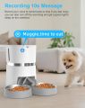 Smart Automatic Cat Feeder - App Control 3.8L Timed Pet Feeder Dry Food Dispenser for Cats & Dogs - Programmable Portion Control - 10s Meal Call / 1-6 Meals per Day / Dual Power / Stainless Bowl / Wifi. 