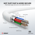 PD 20W watt Fast Charging PD Power Delivery Lightning to USB-C Cable Sigma. 