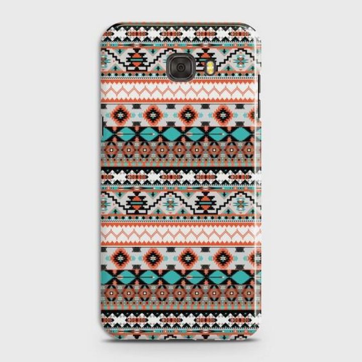 Samsung C7 Pro Cover - SkinLee HQ Hard Case - Aztec Pattern - SKINLEE-303-1-230-41