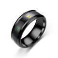 Chic Stainless Steel Temperature Sensor Unisex Finger Ring Jewelry Couple Gift. 